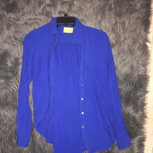 Electric blue button up